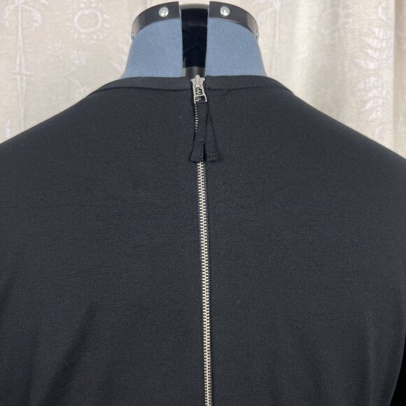 Banana Republic color block long sleeve stretch jersey dress gray black 16 NWT - Picture 4 of 8